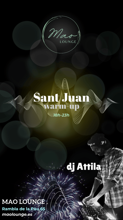 Poster fiesta SanJuan MaoLounge dj Attila
