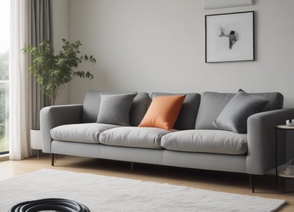 alt="Canapé nettoyé à domicile par SLJ Solution à Grenoble, pour un intérieur impeccable sans effort