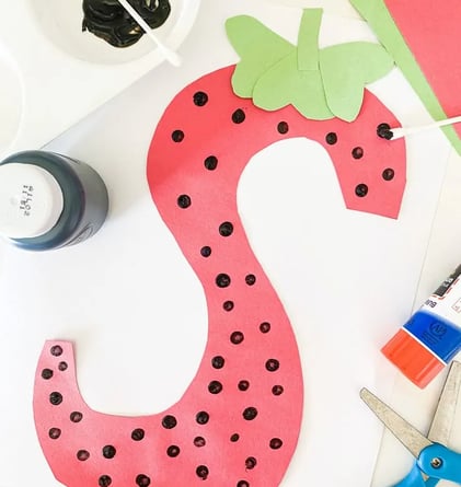 Losse letter S in A4 formaat om te printen