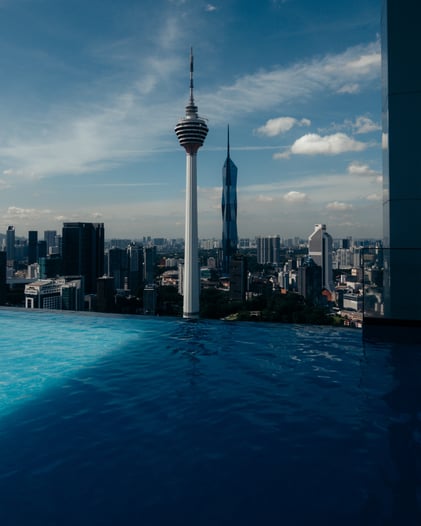 Views of the KL Tower and Merdeka 118 from Deface Platinum 2 hotel