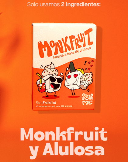 Por qué funciona: Describe claramente el producto, incluye palabras clave relevantes ("Sugar Me Monk