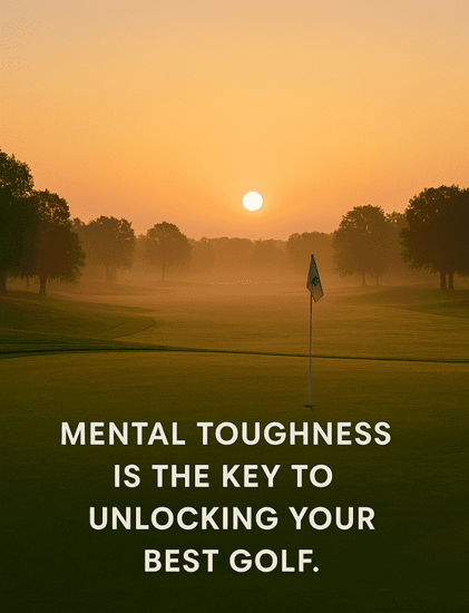 Inspirational golf quote on mental strength