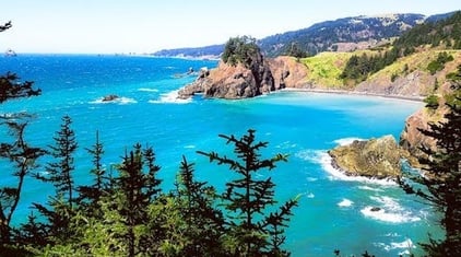 Oregon Coast - Stunning little bay & scenery near Gold Beach