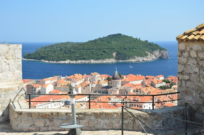 Lokrum Island off Dubrovnik, Croatia taken from the wall