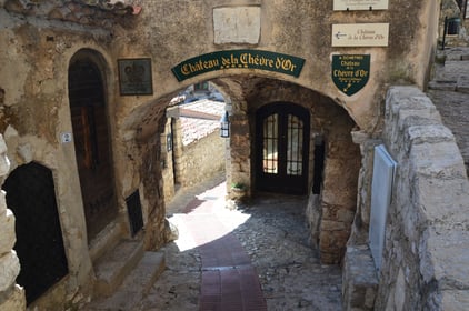 Cobblestone streets in Eze, France