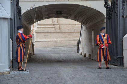 The Pontifical Swiss Guard at Vatican City