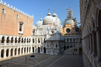 Inside St. Mark's Square in Venice, Italy