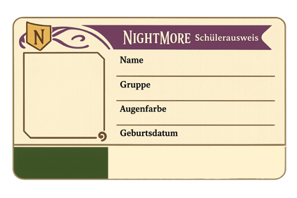 Schülerausweis Nightmore blanko