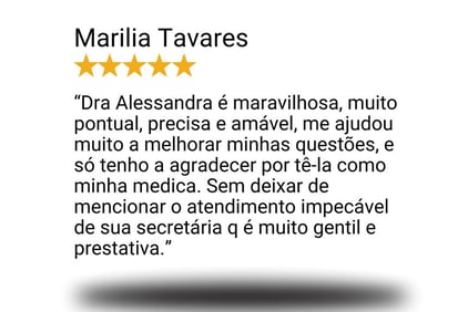 depoimento 01 sobre Alessandra proctologista