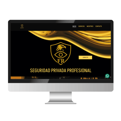 Pantallazo de la pagina de inicio de una web de seguridad