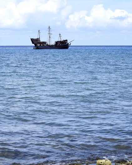 Cozumel, Mexico - Spanish pirate ship replica that scoured the Caribbean for booty 