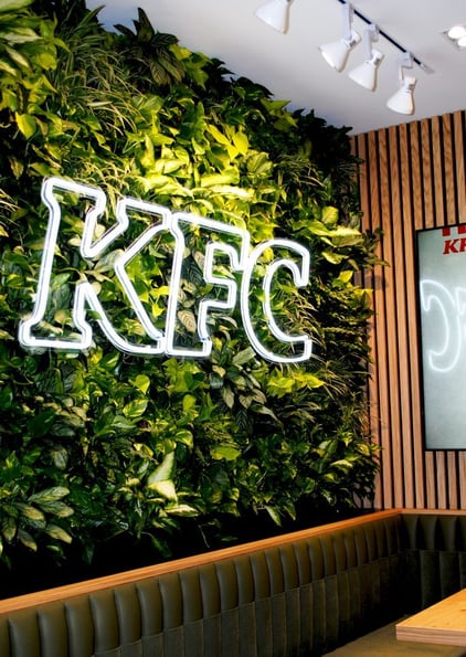 panneaux muraux végétaux kfc entreprise