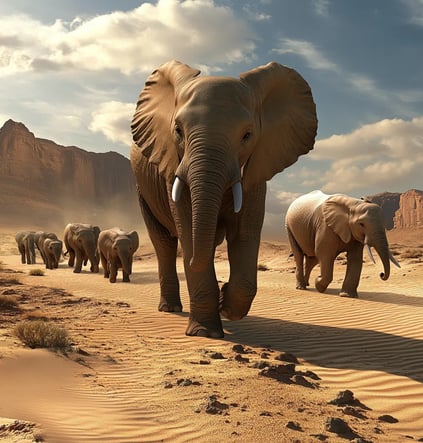 Kleurplaat Olifant