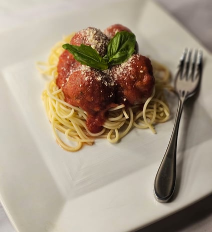 Gourmet Pasta and meatballs, Handmade pasta. Best meatballs you'll have