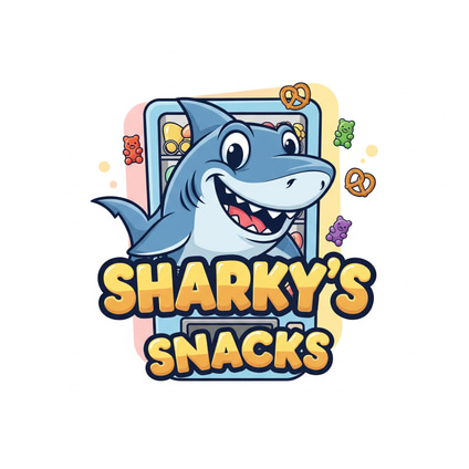 Sharky's Snacks logo