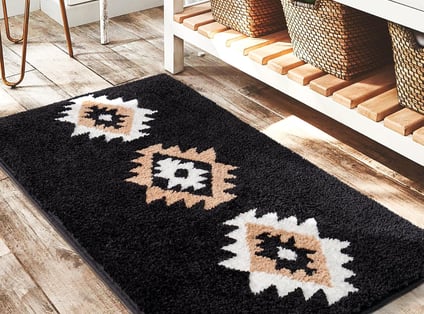 Boho Chic Rug, crafted from plush microfiber 