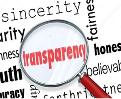 Transparency for paying cash spy glass