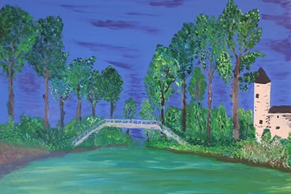 Au cœur du marais Poitevin. 50x44cm. 180€.