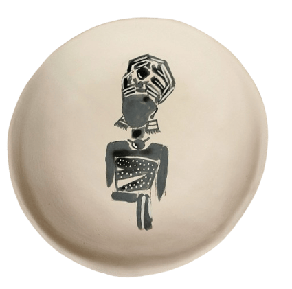 vajilla ilustrada africana