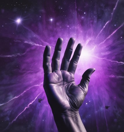 Green leaves on branches stretch toward a clear blue sky. The leaves are abundant and lush, suggesting healthy growth and a vibrant natural environment.