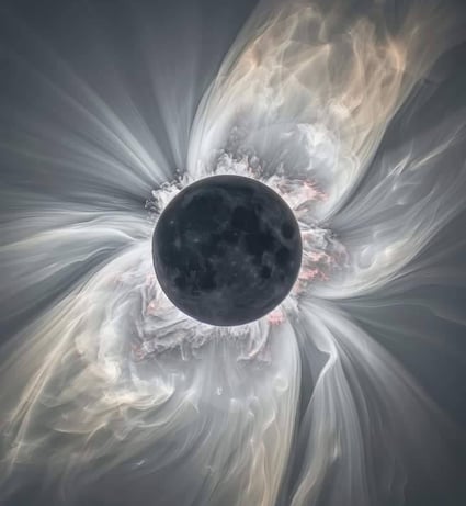 Moon flower artwork