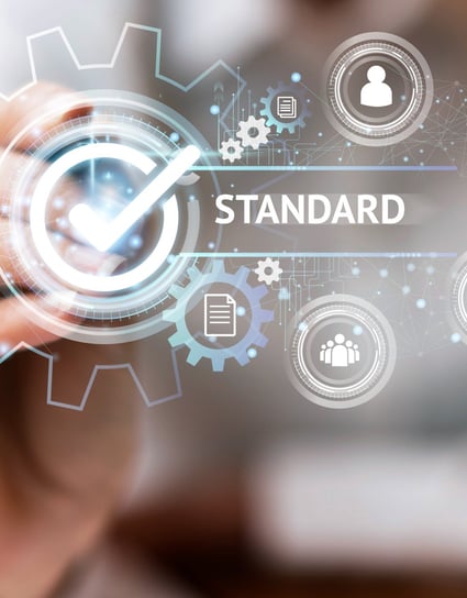 Symbols representing Quality standards and compliance