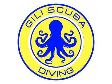 Official Gili Scuba Diving logo, your boutique dive center on Gili Trawangan, Indonesia.