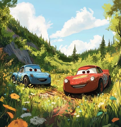 Twee figured uit disney's cars