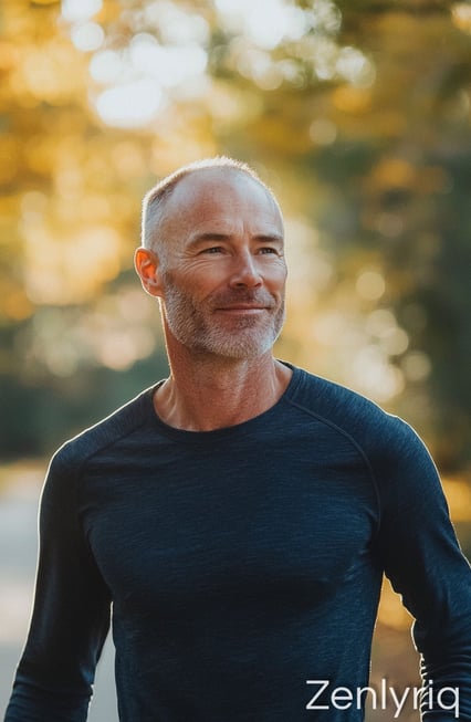 athletic man smiling after exercise, symbolizing post-workout joint support