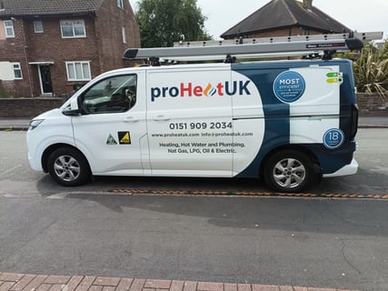 company van with signage