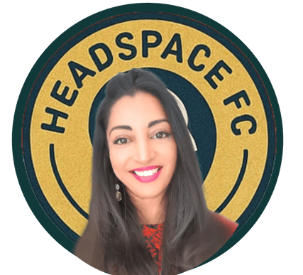a woman with a headspacer and a headspacer
