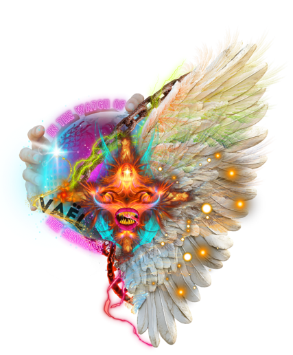 a colorful bird with a colorful feathered headdress