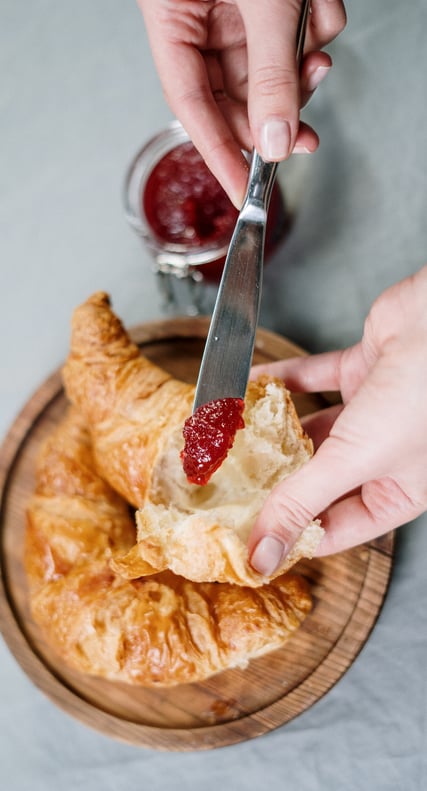 Croissant and Fruit Compote