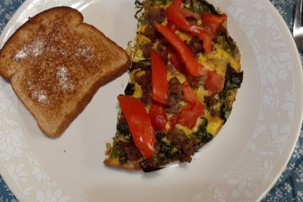 sausagespinacharugulafritatta