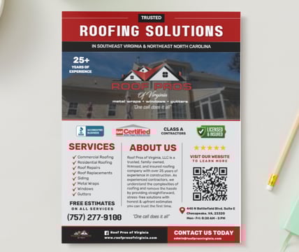roofing flyer design