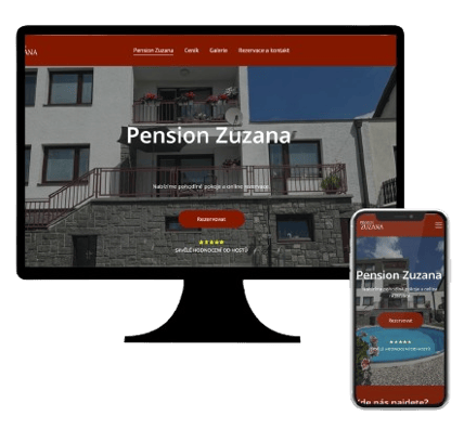 webová stránka pro pension