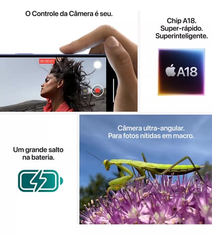 Apple iphone 16 - 128 GB - tecnologia - funções