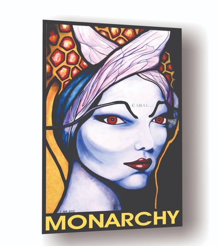Monarchy Cabal Women Face Beehive Animal Spirit Portrait