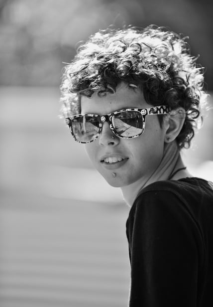 Peter Pickering's candid street portrait of young boy, Ryan Bishop