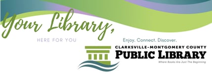 Clarksville-Montgomery County Public Library logo.