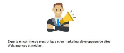 Ecommerce and marketing experts, website developers, agencies and media