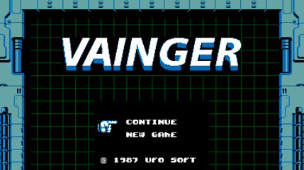 Vainger Title Screen