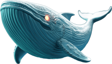 a blue whale is shown in this image