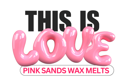 Cayla Henri Wax Melts: a pink and white sign that says this is love