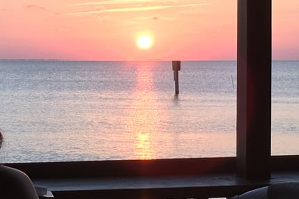 South Padre Island, Texas - sunset on the bay