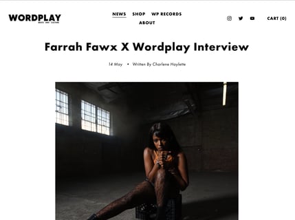 Farrah Fawx taken by Ivan Guajardo in Wordplay Magazine Feature