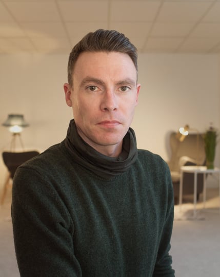 Photo of Gerard Madden Psychotherapist in his office in Galway City