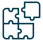 a puzzle piece of puzzle pieces with a blue background