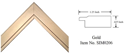 Gold Picture Frame Item No. SIM0206