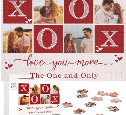Personalized Valentines Puzzles with personal pictures